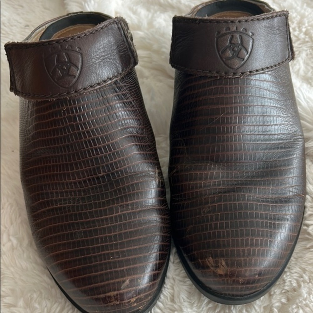 Ariat Women’s Brown Leather Slingback Clogs/Mules Size 8.5